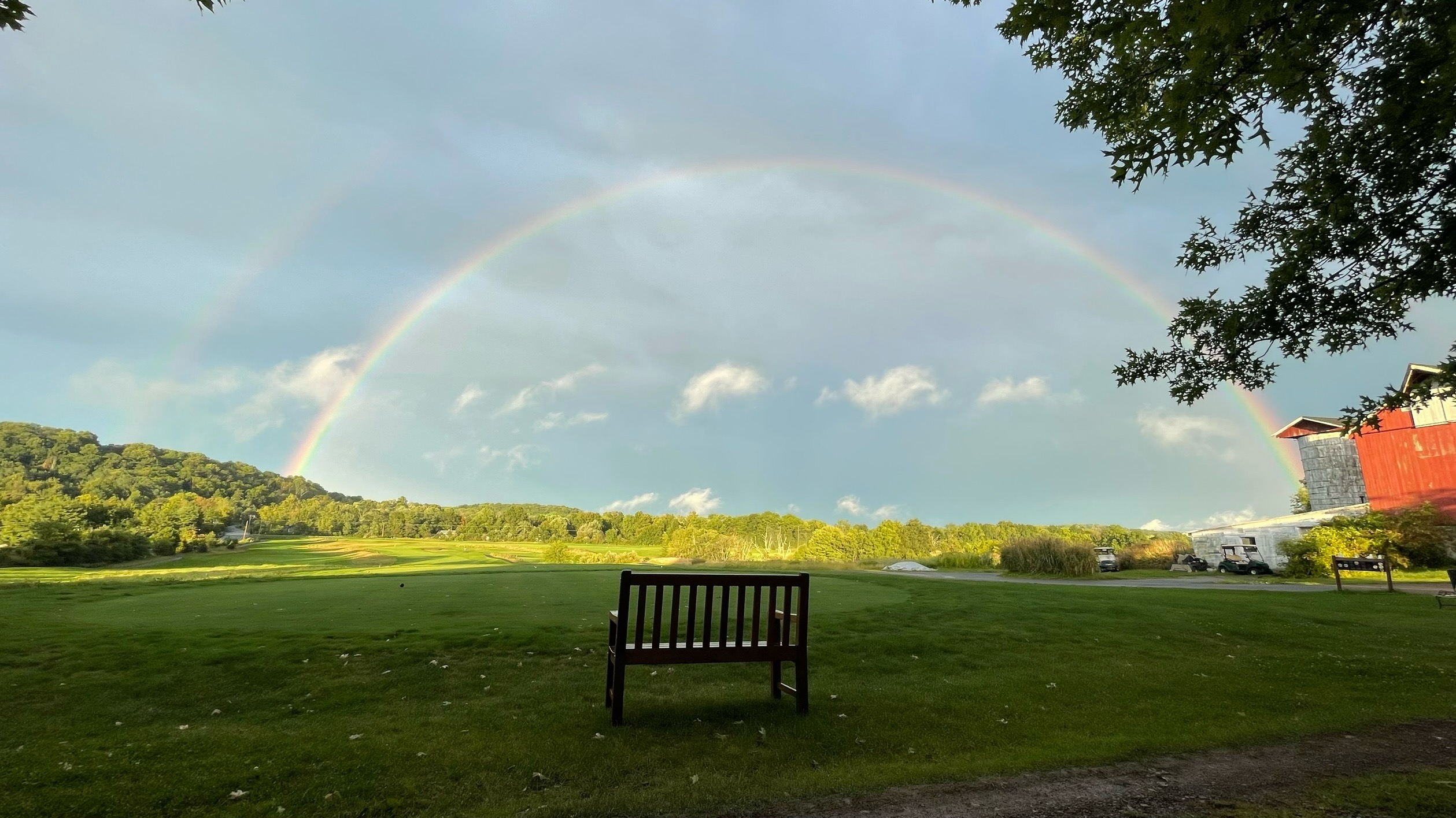 Hole 10 with rainbow
